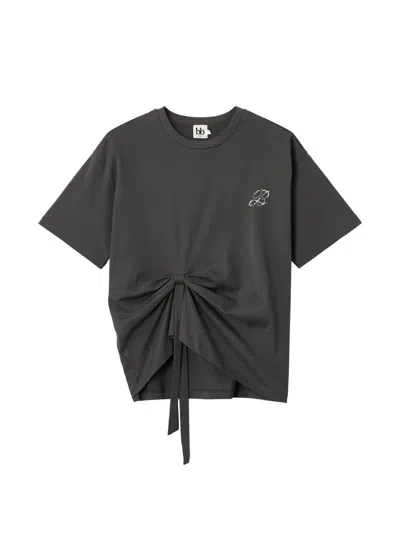 B+ab Knot-detail T-shirt In Gray