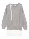 B+ab Lace-trim Dress In Gray
