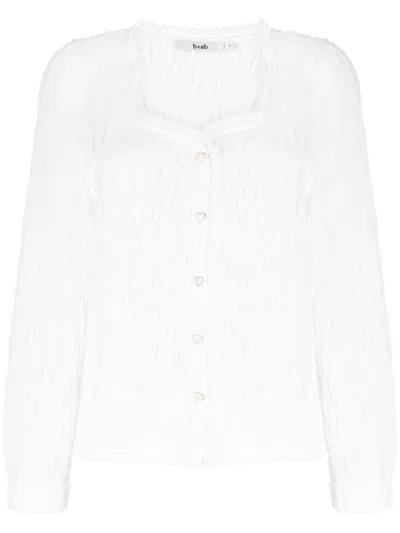 B+ab Lace-trim Textured Cardigan In White