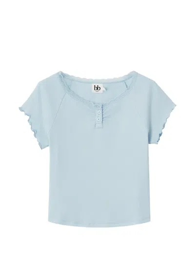 B+ab Lace-trim Ribbed T-shirt In Multi