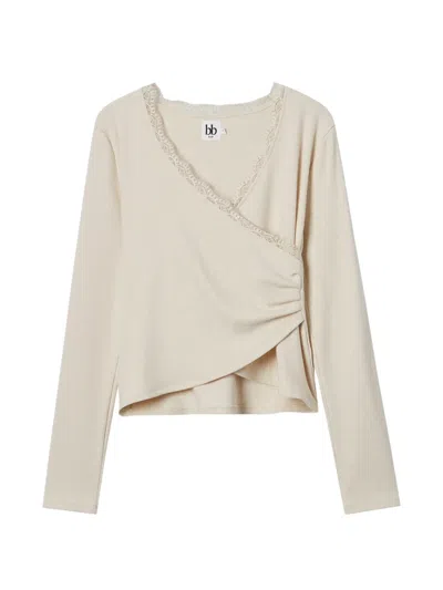 B+ab Lace-trim Top In Brown