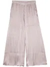 B+ab Laminated Wide-leg Cropped Trousers In Purple