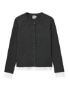 B+ab Layered Buttoned Cardigan In Gray
