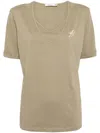 B+ab Layered V-neck Jersey T-shirt In 中性色