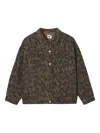 B+ab Leopard-pattern Denim Jacket In Brown