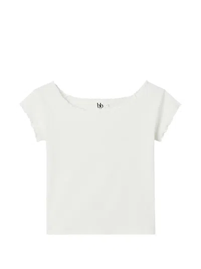 B+ab Lettuce-trim T-shirt In White