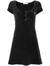 B+ab Logo-appliqué Ribbed Minidress In Black