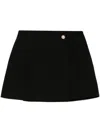 B+ab Logo Embossed Button A-line Skirt In Schwarz