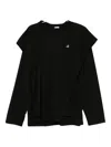 B+ab Logo Layered Hoodie In Black