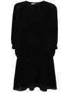 B+ab Lurex-detail Round-collar Minidress In 黑色