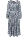 B+ab Marble Pattern Maxi Dress In Grey