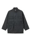 B+ab Multiple-pockets Cotton Military Jacket In Black