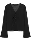 B+ab Open-knit Cardigan In Black