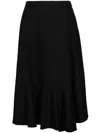 B+ab Panelled Gathered High-waisted Skirt In Black