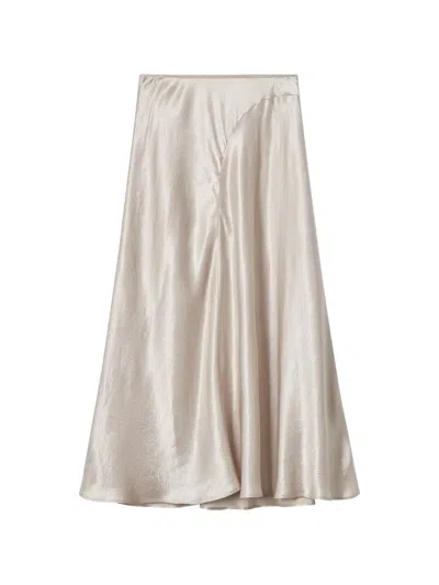 B+ab Panelled Midi Skirt In Silver
