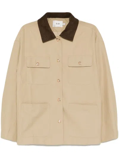 B+ab Patch Pocket Shirt Jacket In Neutrals