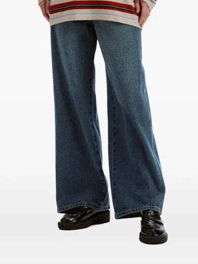 B+ab Patch-pocket Wide-leg Jeans In Blue