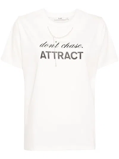 B+ab Pearl-embellished Cotton T-shirt In White