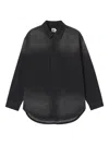 B+ab Pinstripe Cotton Shirt In Black