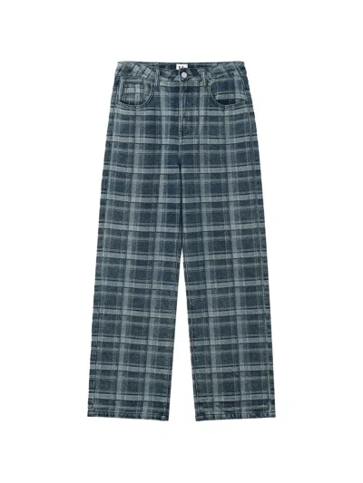 B+ab Plaid Jeans In Blue