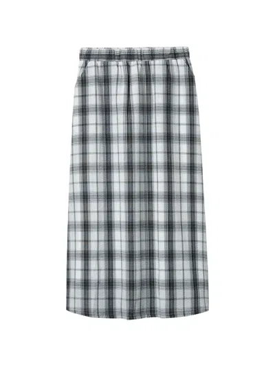 B+ab Plaid Skirt In White
