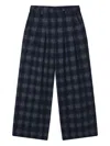 B+ab Plaid Trousers In Blue