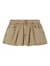 B+ab Pleated Denim Skirt In Brown