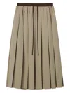 B+ab Pleated Drawstring Skirt In Neutral