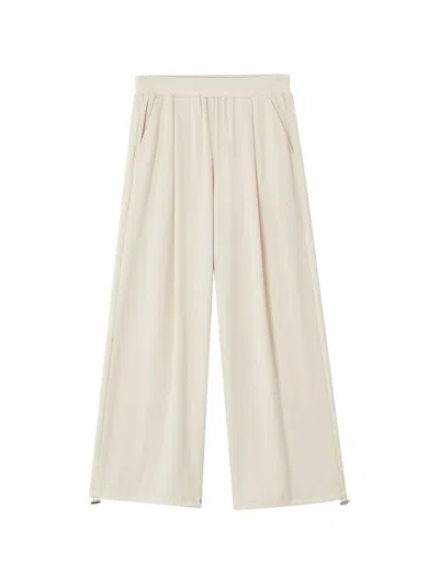 B+ab Pleated Drawstring Trousers In Neutral
