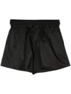 B+ab Plissé Effect Shorts In Black