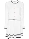 B+ab Pointelle-knitted Skirt Suit In Neutrals