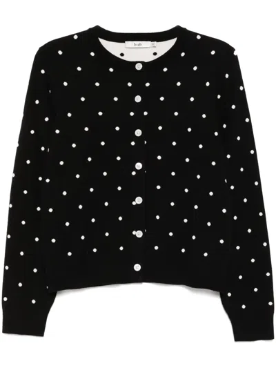 B+ab Polka Dot Cardigan In Black