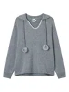 B+ab Pompom Sweater In Gray