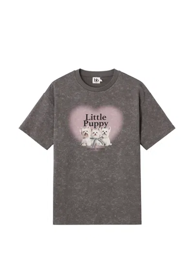 B+ab Puppy-print T-shirt In Gray