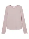 B+ab Raw-edge Long-sleeve T-shirt In Pink