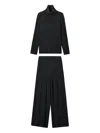 B+ab Ribbed High-neck Trousers In Black