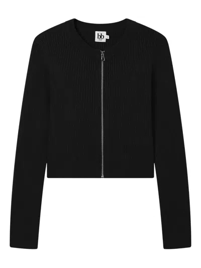 B+ab Ribbed-knit Cardigan In Black