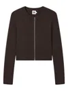 B+ab Ribbed-knit Cardigan In Brown