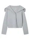 B+ab Ribbed-knit Cardigan In Gray