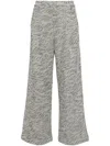 B+ab Ribbed-knit Flared Trousers In 黑色
