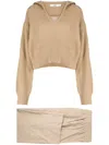 B+ab Ribbed-knit Two-piece Set In Neutrals