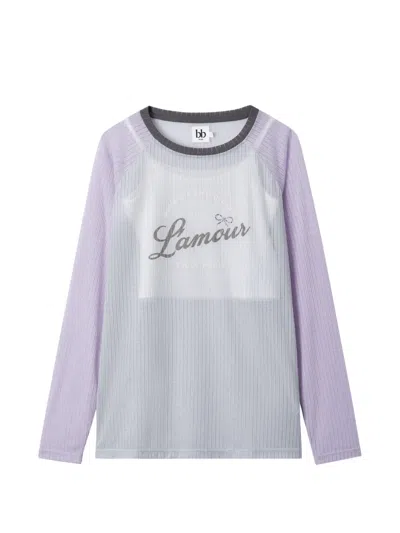 B+ab Ribbed Long-sleeve Top In Gray