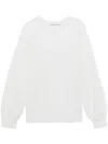 B+ab Ribbed Semi-sheer Sweatshirt In White