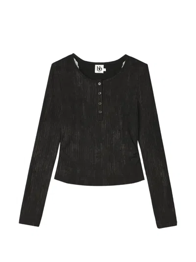 B+ab Ribbed-knit Long-sleeve Sweater In Grey