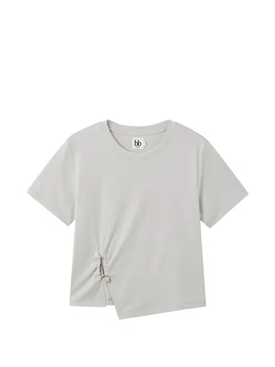 B+ab Ring-detail T-shirt In Gray