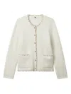 B+ab Round-neck Cardigan In White