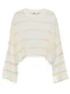 B+ab Round-neck Long-sleeved Knitted Top In 中性色