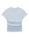 B+ab Ruched-detail T-shirt In Blue