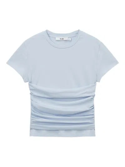 B+ab Ruched-detail T-shirt In Blue