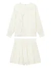 B+ab Ruffle-detail Blouse And Shorts Set In 中性色